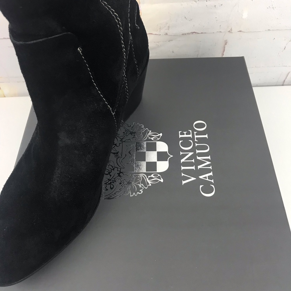 Nib: Vince Camuto-womens Black Suede Boots-Sz:10M - Picture 4 of 10